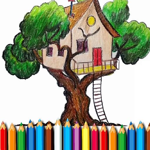 Tree House Coloring Book