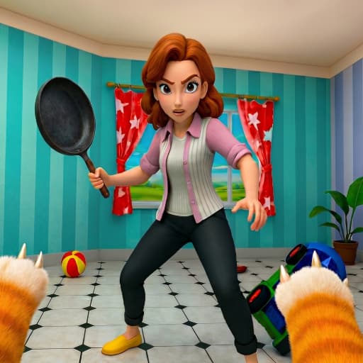 Bad Cat Prankster   Moms Return
