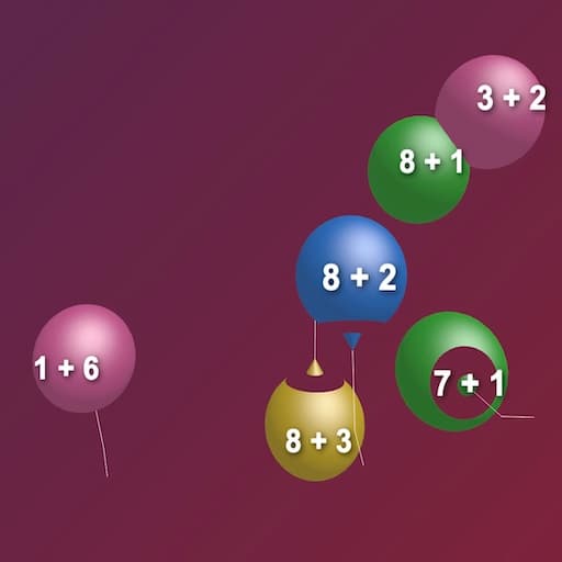 Balloon Pop Addition 3D Game