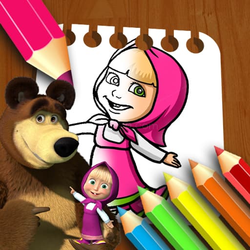 Masha &amp; the Bear Coloring Book