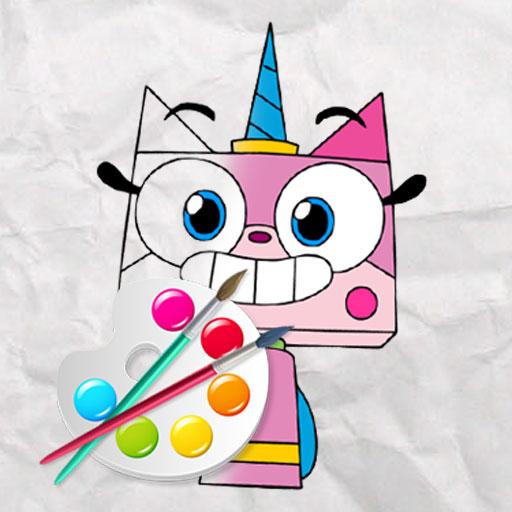 Unicorn Kitty Coloring Book