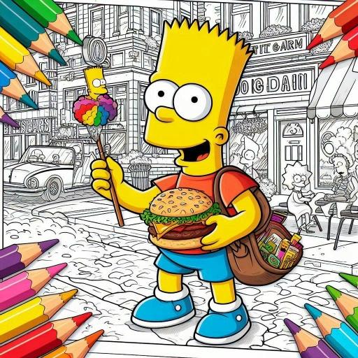 BTS Simpsons Coloring Book