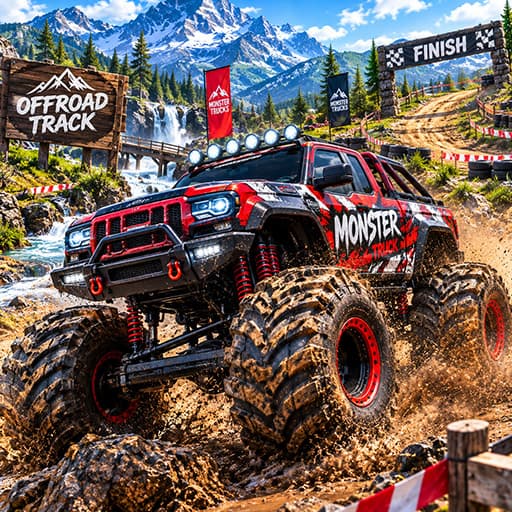 Mud Offroad Monster Truck Game