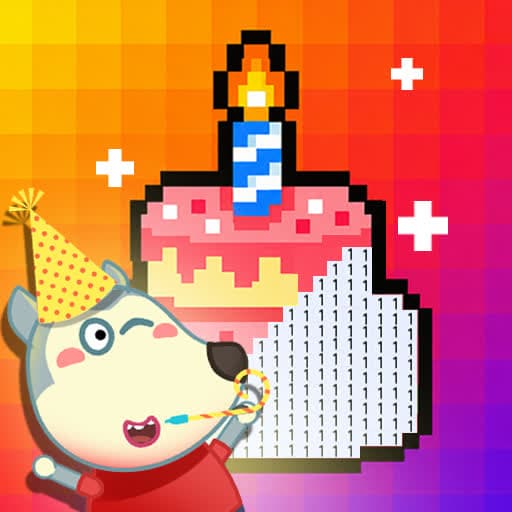 Wolfoo Birthday Pixel Art