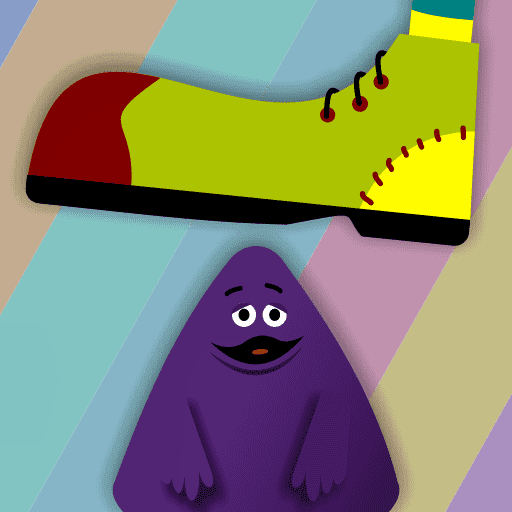 Grimace vs Giant Clown Shoes